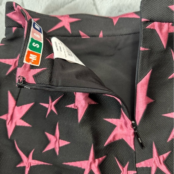 MSGM Star Jacquard Mini Skirt Black Pink Embroidered ASO Monster High Draculaura - Picture 12 of 16